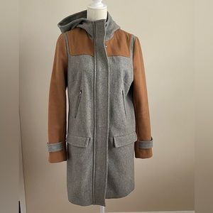 Rare Boden Two-Tone Wool Car Coat